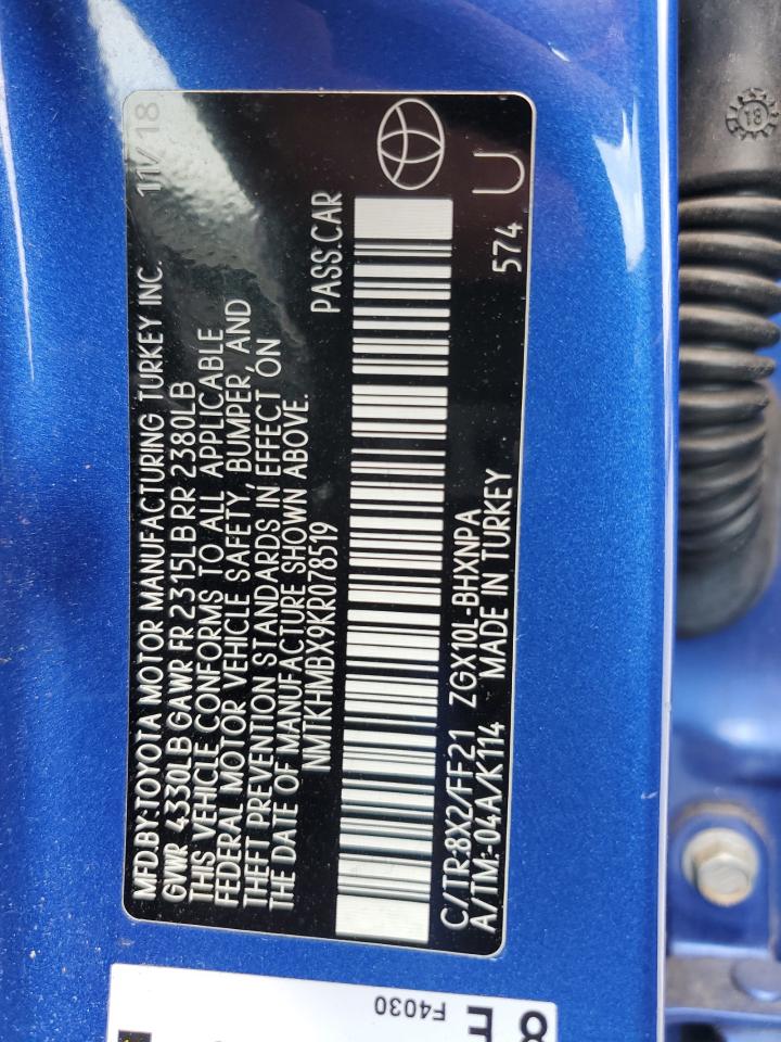 NMTKHMBX9KR078519 2019 Toyota C-Hr Xle