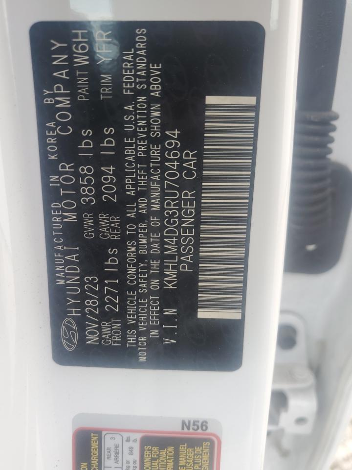 2024 Hyundai Elantra Sel VIN: KMHLM4DG3RU704694 Lot: 65221174