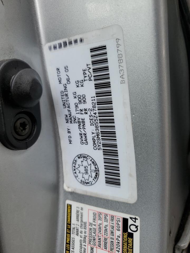 5Y2SM63855Z478211 2005 Pontiac Vibe