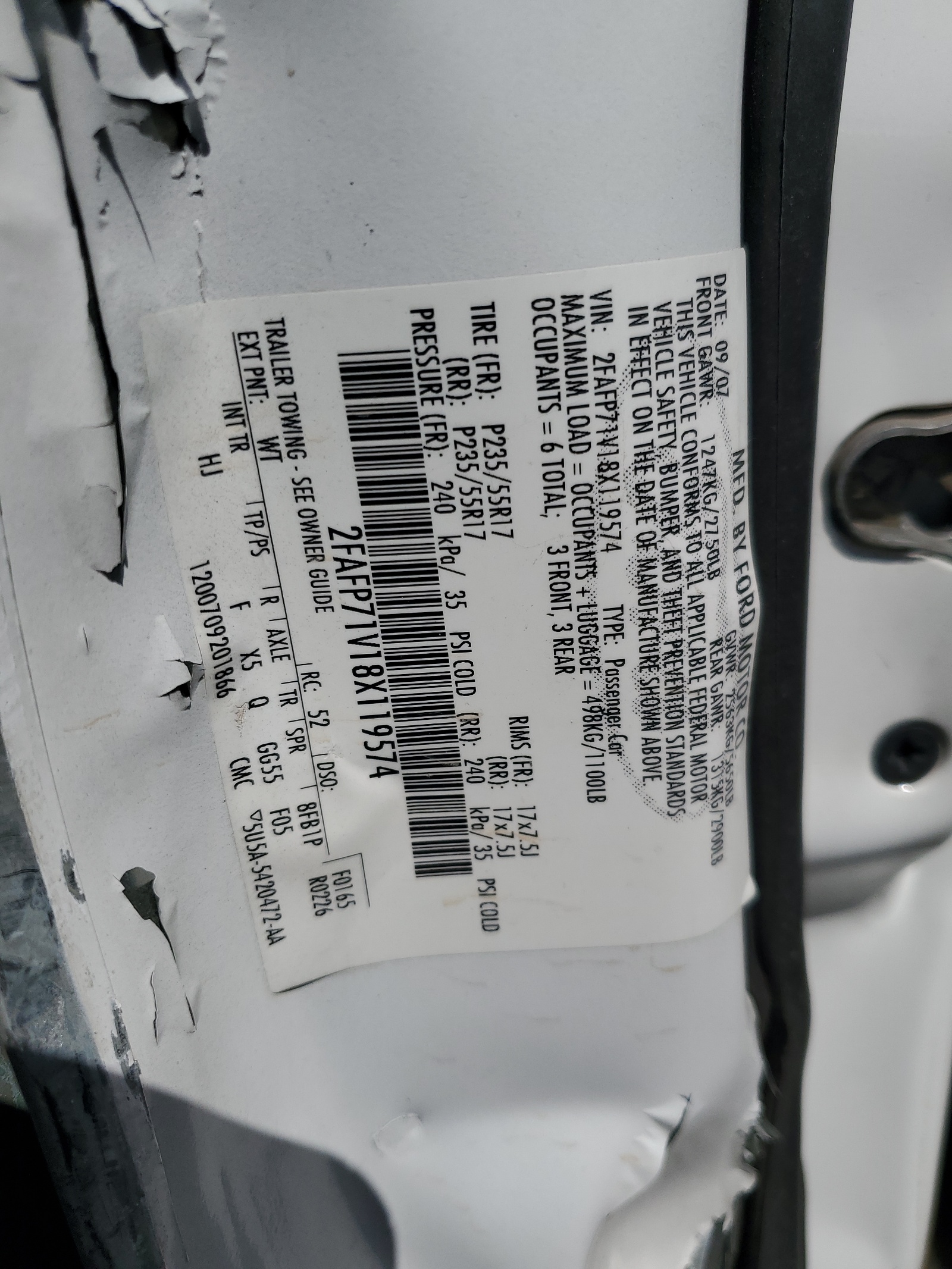 2FAFP71V58X127984 2008 Ford Crown Victoria Police Interceptor