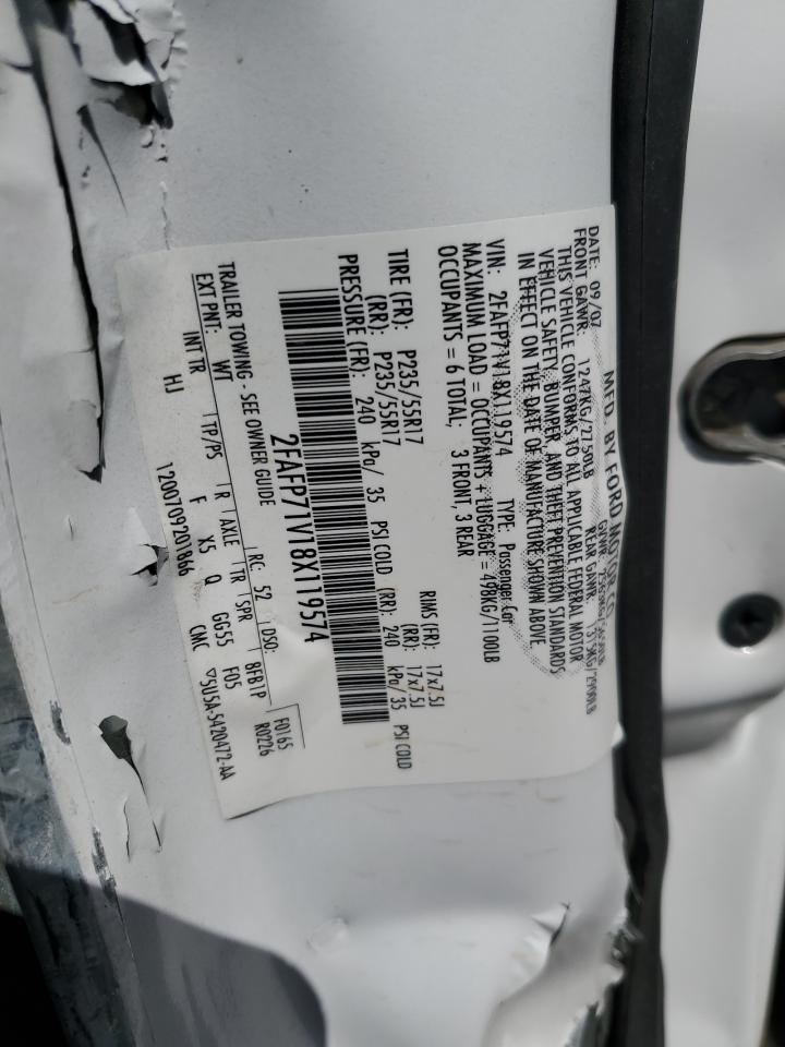 2008 Ford Crown Victoria Police Interceptor VIN: 2FAFP71V58X127984 Lot: 62087134