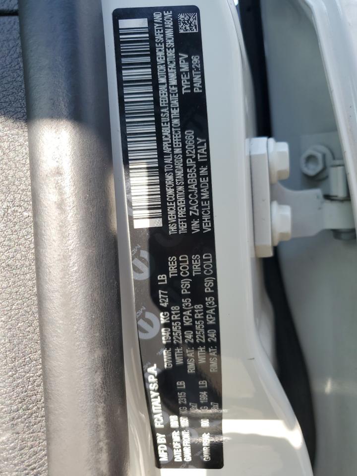 2018 Jeep Renegade Latitude VIN: ZACCJABB5JPJ20660 Lot: 63287194