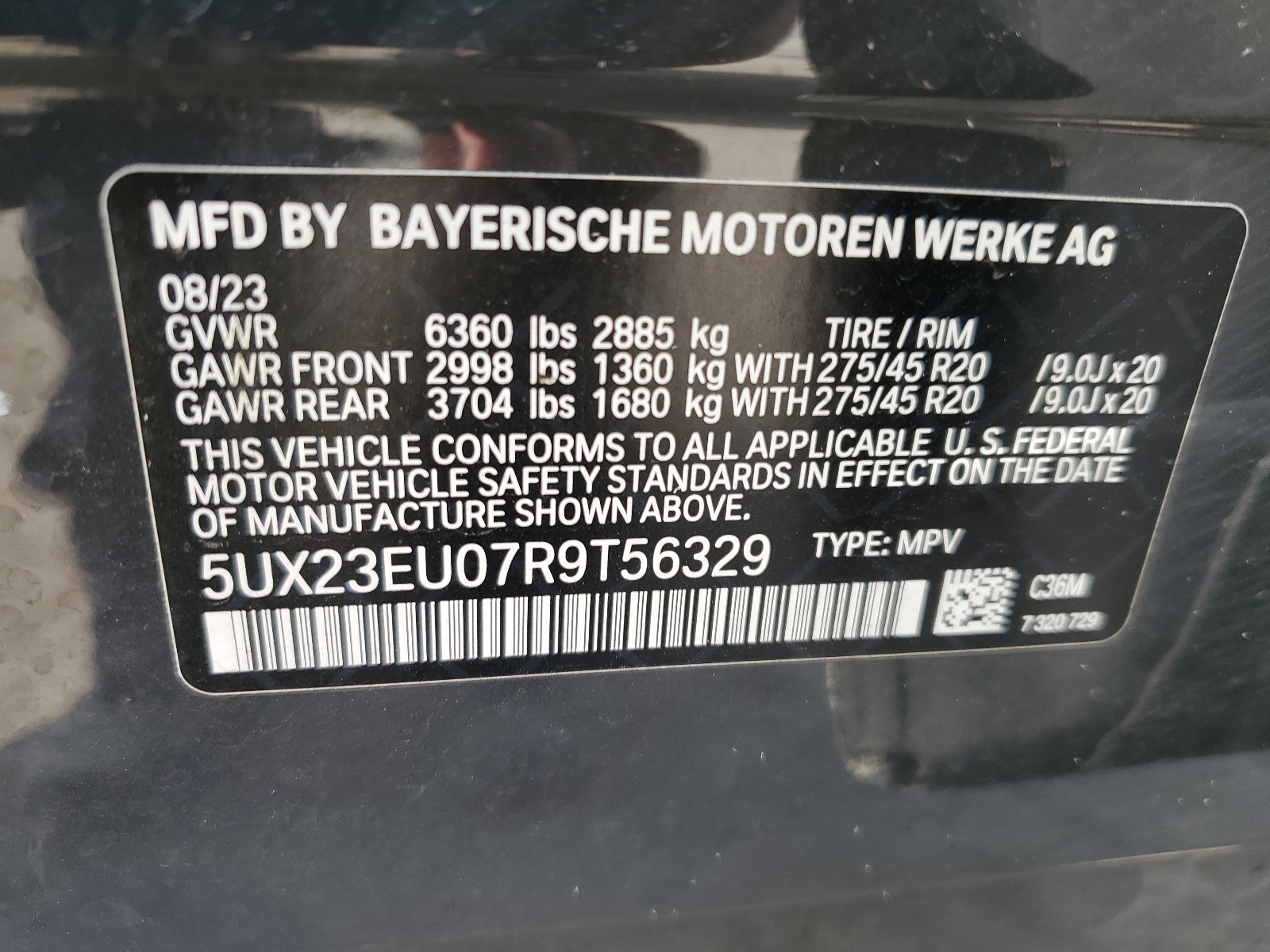 5UX23EU07R9T56329 2024 BMW X5 xDrive40I