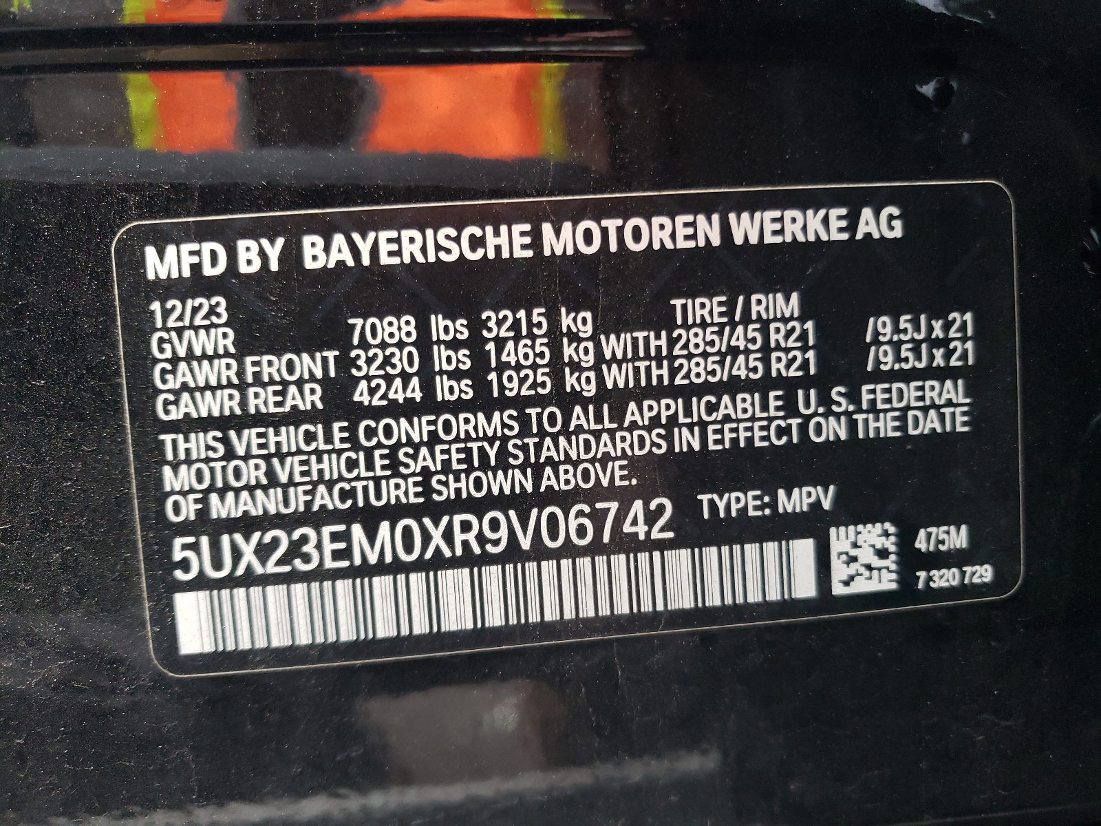 5UX23EM0XR9V06742 2024 BMW X7 xDrive40I