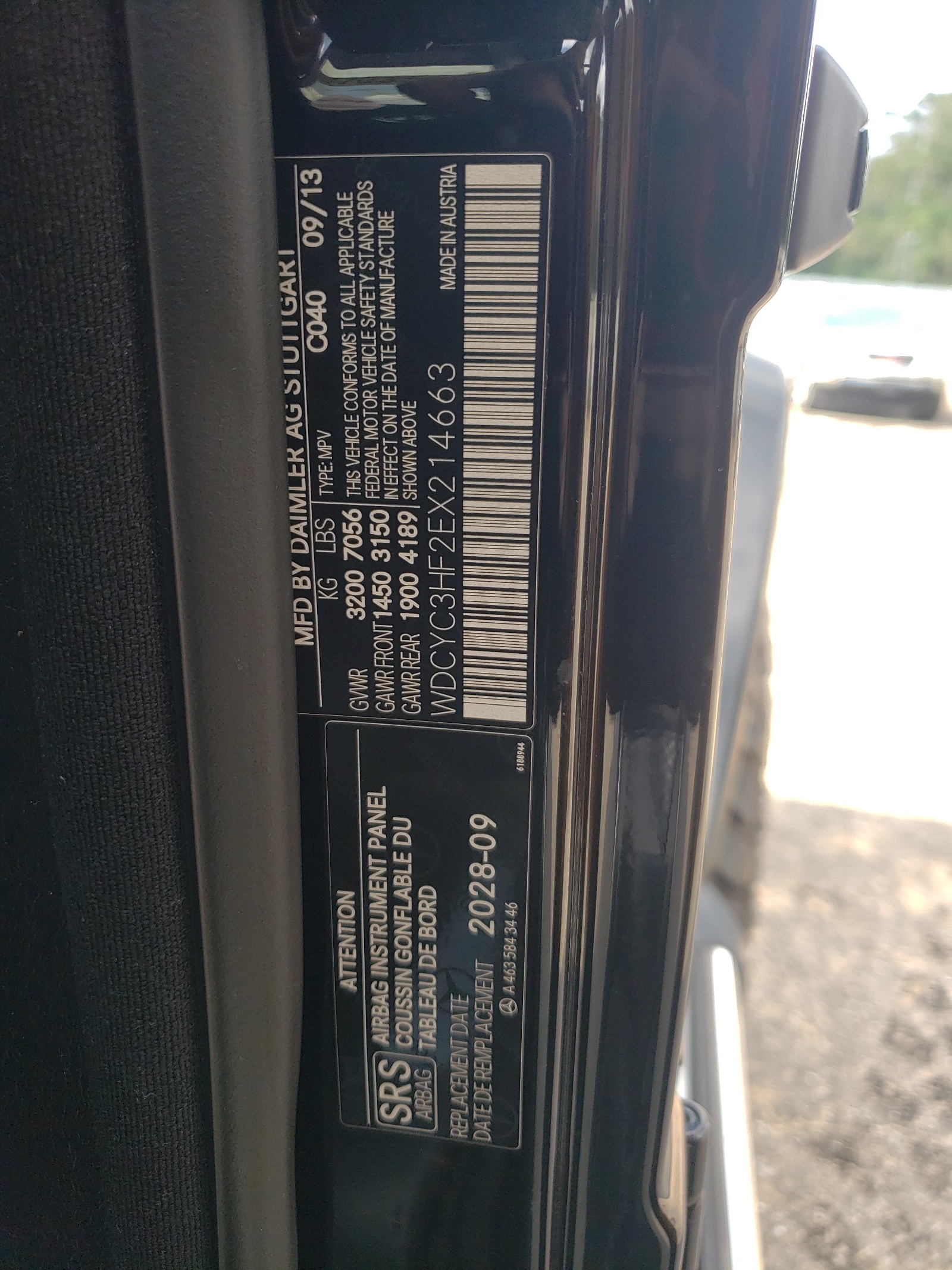 WDCYC3HF2EX214663 2014 Mercedes-Benz G 550