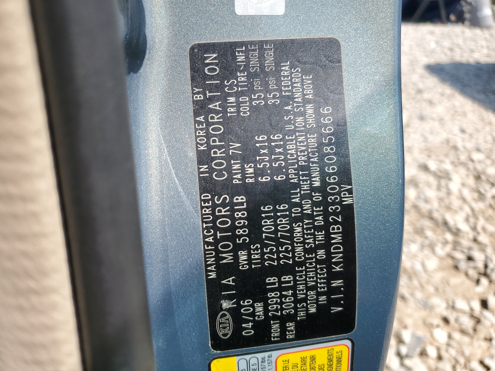 KNDMB233066085666 2006 Kia Sedona Ex