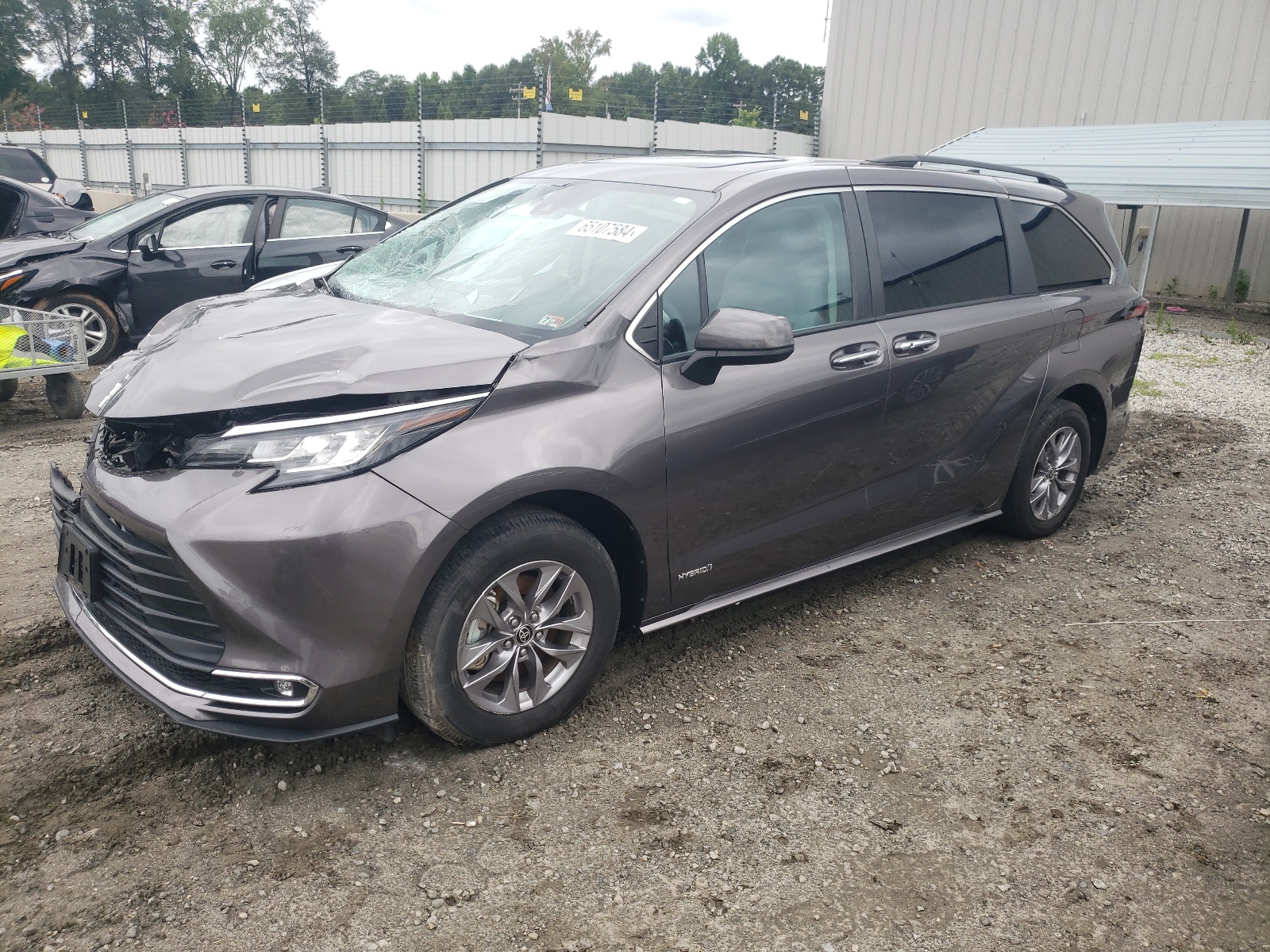 2021 Toyota Sienna Xle vin: 5TDYRKEC7MS028064