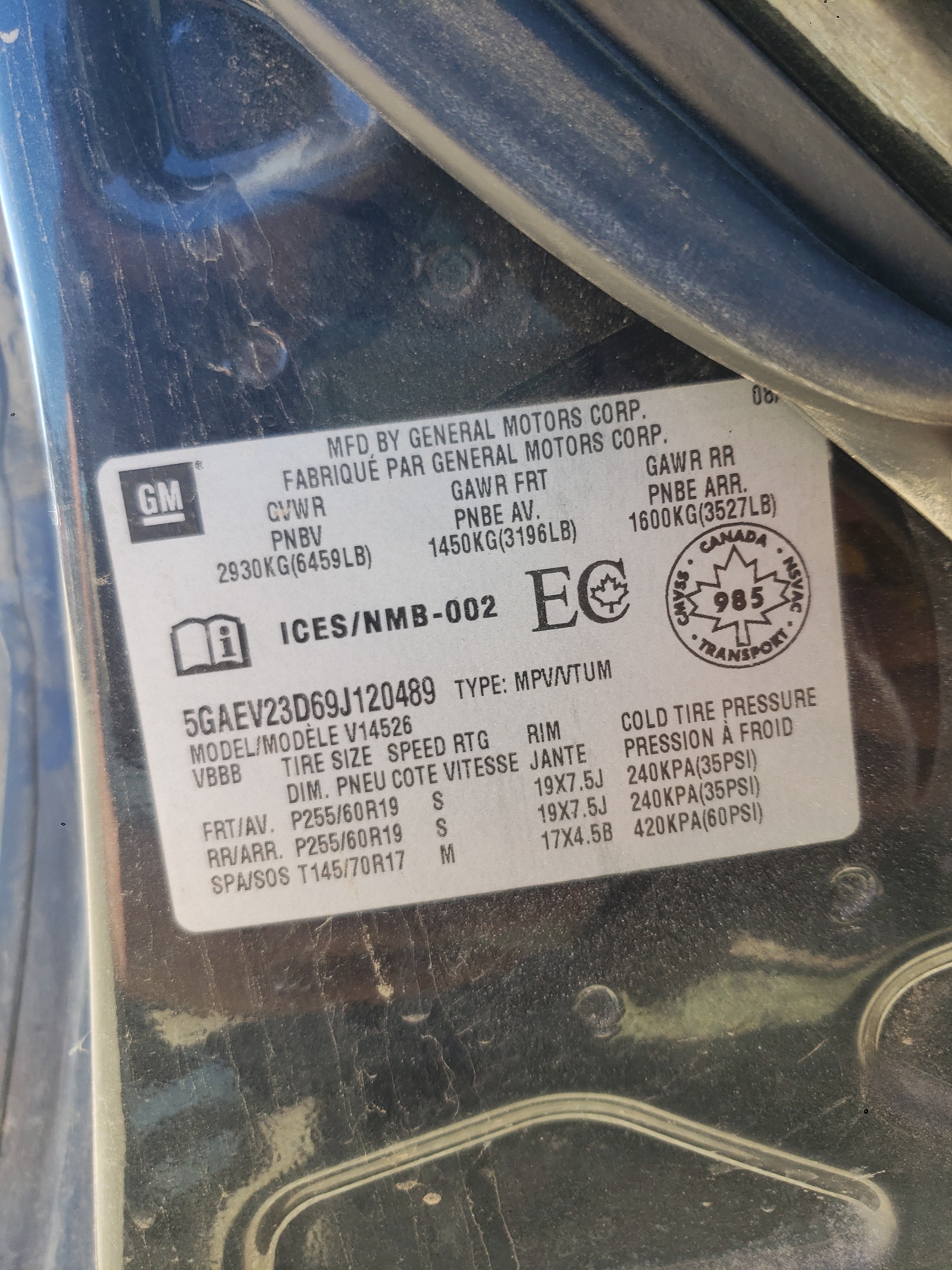 5GAEV23D69J120489 2009 Buick Enclave Cxl