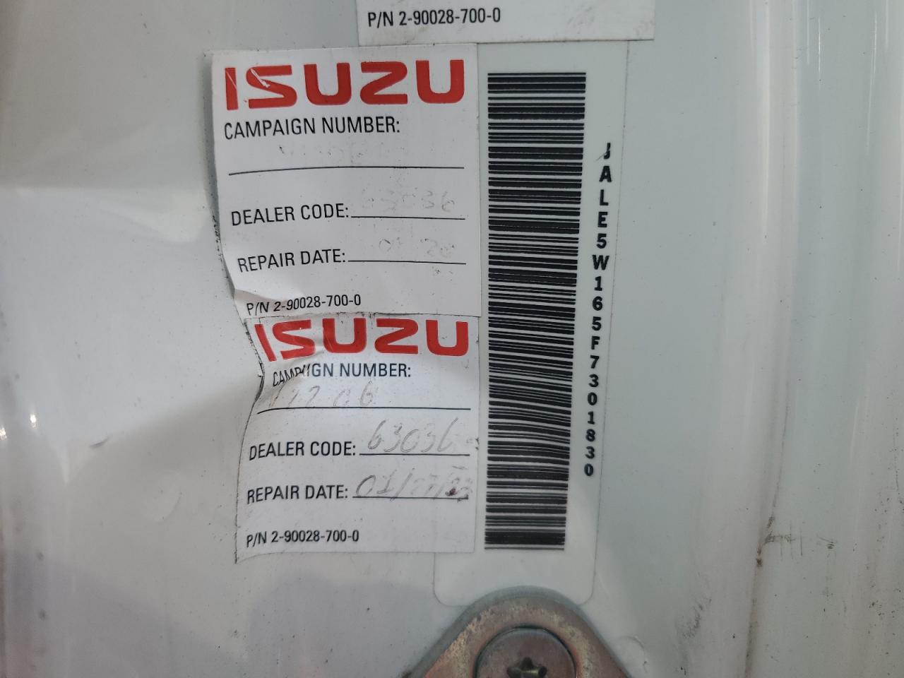 2015 Isuzu Nrr VIN: JALE5W165F7301830 Lot: 64090844
