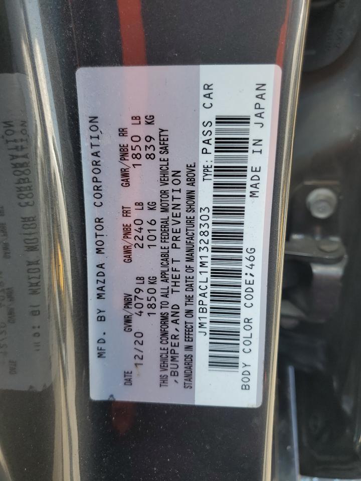 2021 Mazda 3 Preferred VIN: JM1BPACL1M1328303 Lot: 61962314