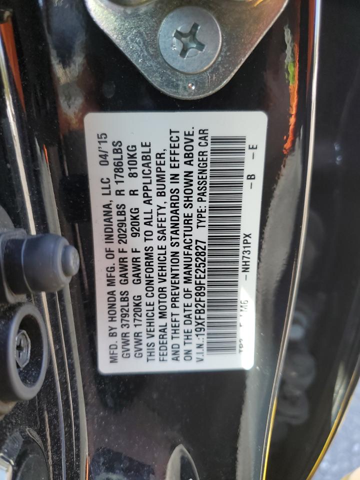 19XFB2F89FE252827 2015 Honda Civic Ex