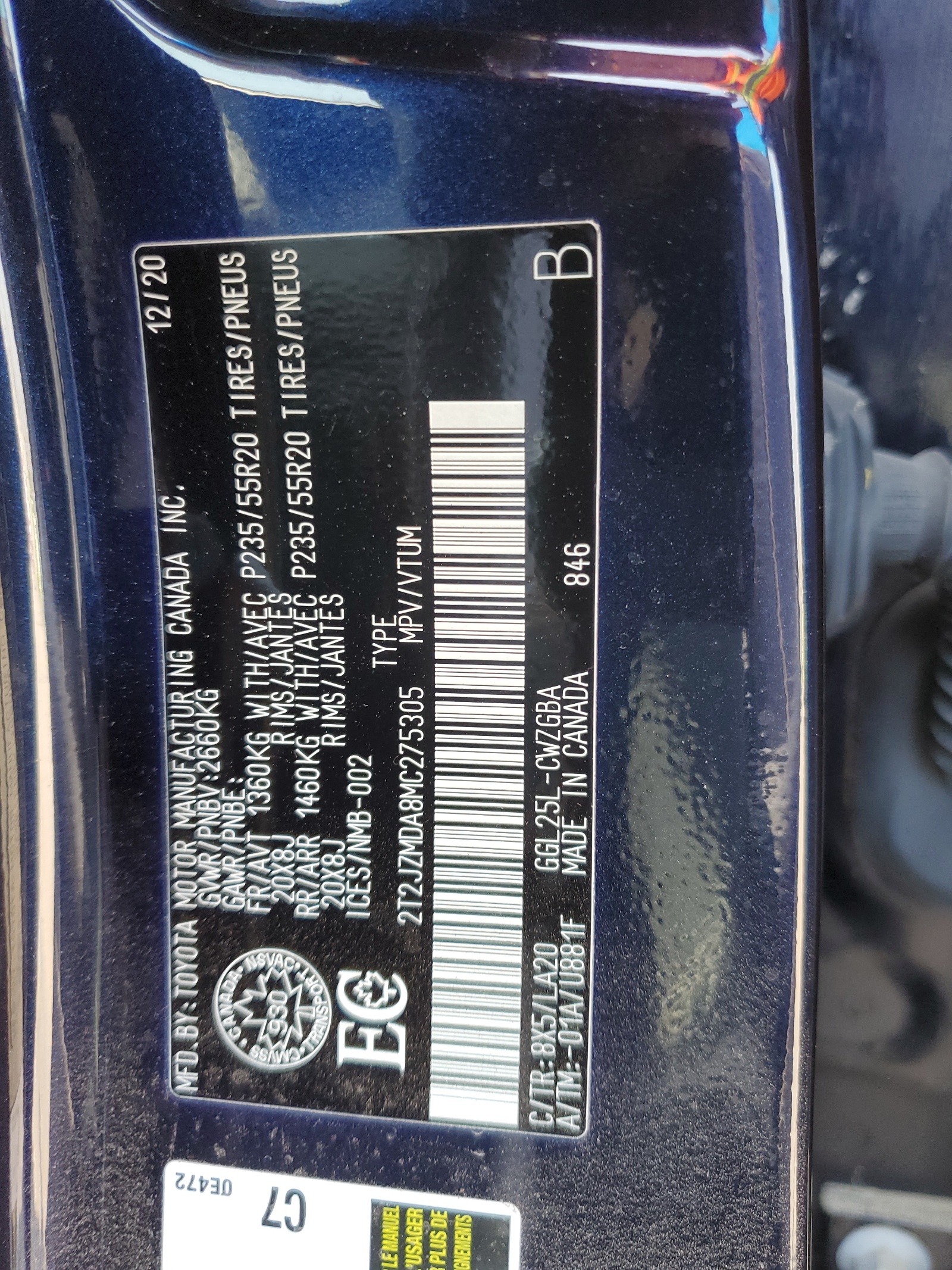 2T2JZMDA8MC275305 2021 Lexus Rx 350