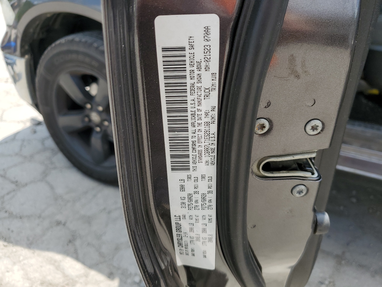 1C6RR7LT1ES291168 2014 Ram 1500 Slt