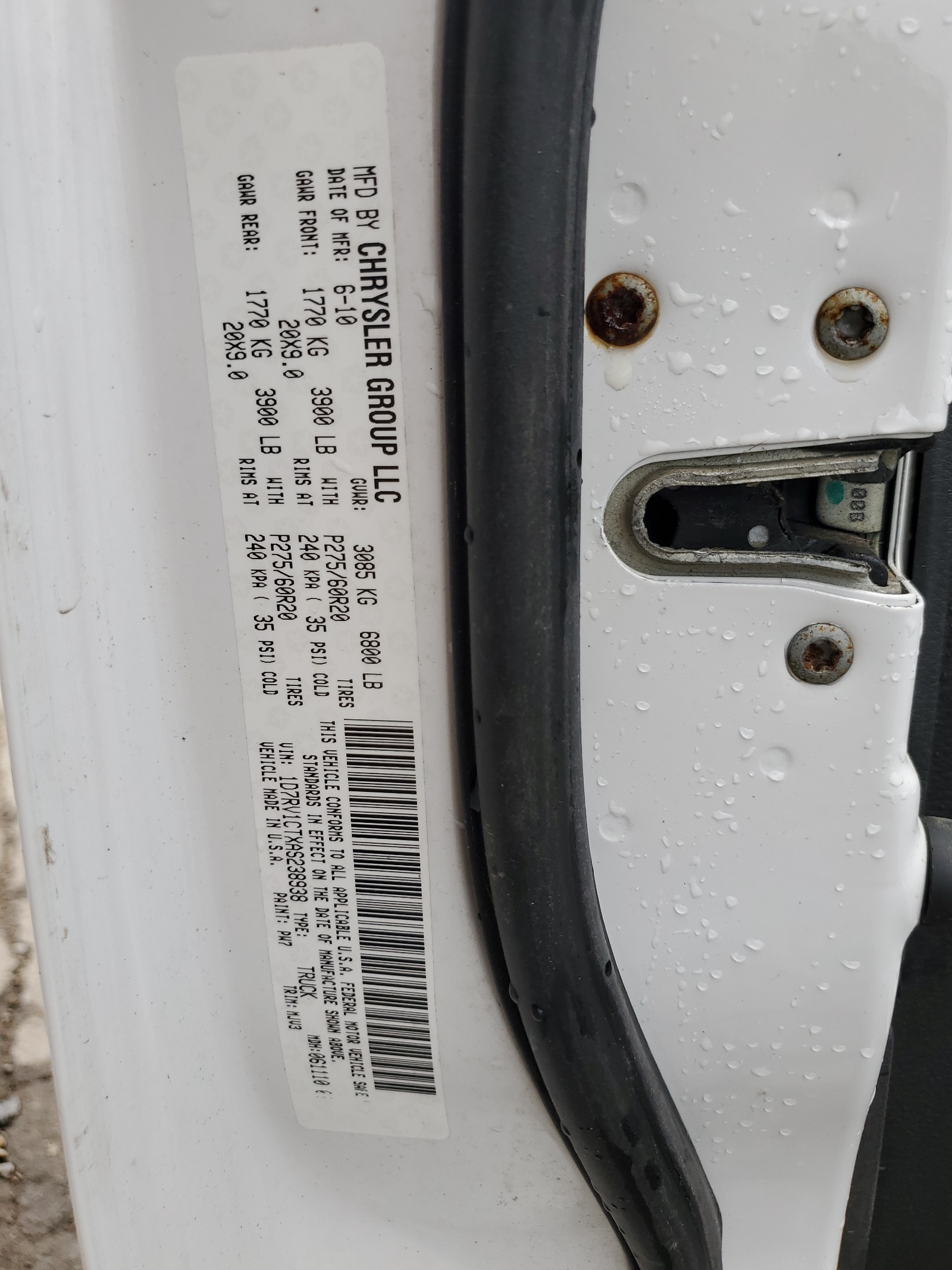 1D7RV1CTXAS238938 2010 Dodge Ram 1500