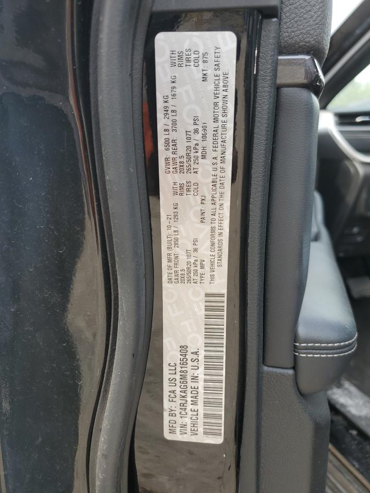 2021 Jeep Grand Cherokee L Laredo VIN: 1C4RJKAG6M8165408 Lot: 63308974