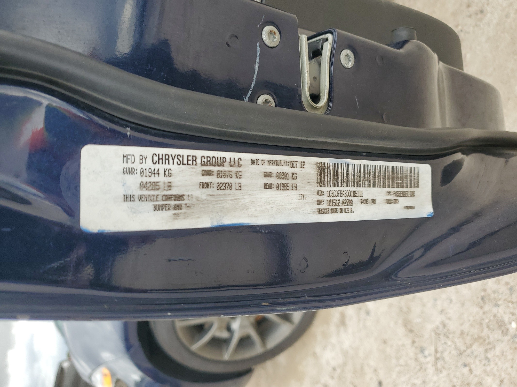 1C3CDFBA3DD185111 2013 Dodge Dart Sxt