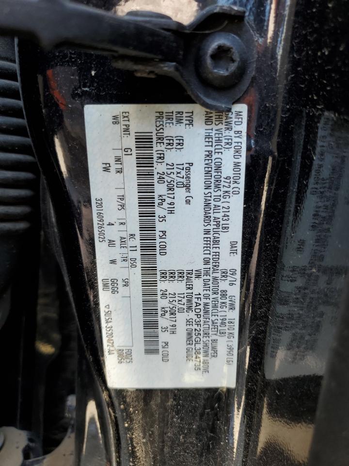 1FADP3F25GL384735 2016 FORD FOCUS - Image 12