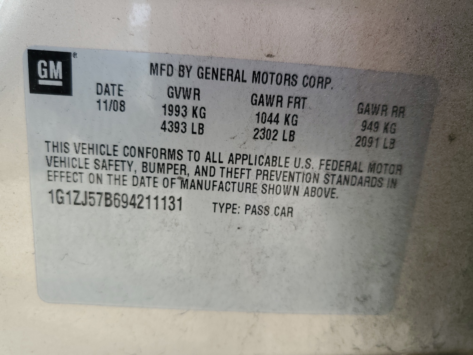 1G1ZJ57B694211131 2009 Chevrolet Malibu 2Lt