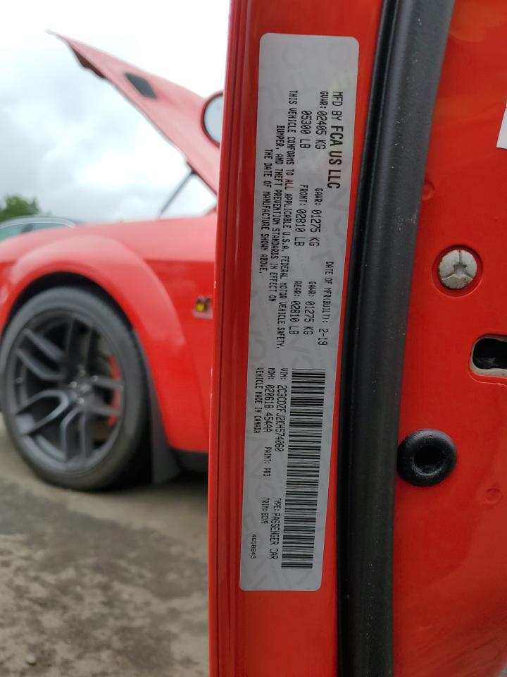 2019 Dodge Challenger R/T Scat Pack VIN: 2C3CDZFJ2KH574060 Lot: 62264764