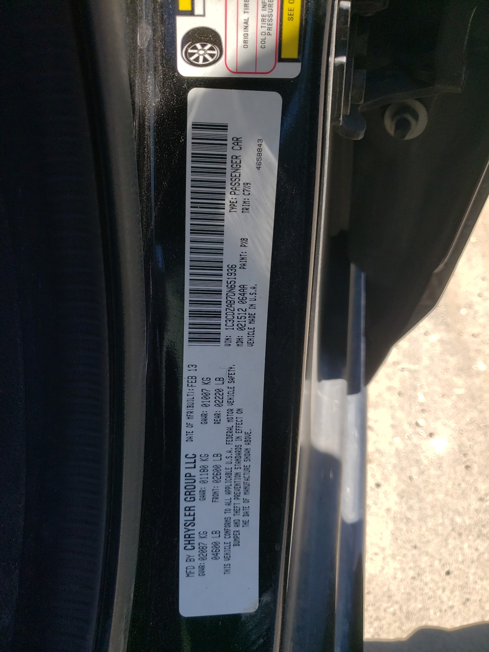 1C3CDZAB7DN651936 2013 Dodge Avenger Se