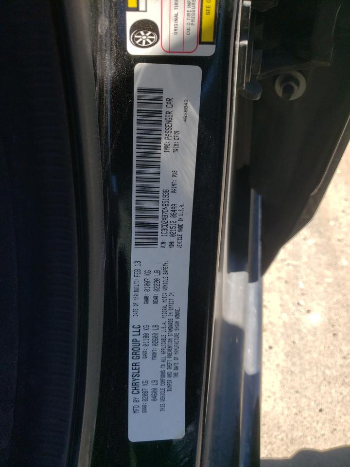 2013 Dodge Avenger Se VIN: 1C3CDZAB7DN651936 Lot: 61606764