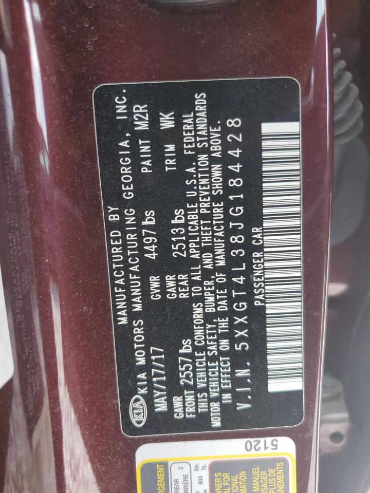 2018 Kia Optima Lx VIN: 5XXGT4L38JG184428 Lot: 60235404