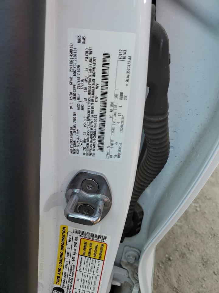 2020 Ford Escape Se VIN: 1FMCU9G68LUC65693 Lot: 64154344