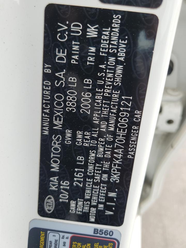 2017 Kia Forte Lx VIN: 3KPFK4A70HE069121 Lot: 64377174