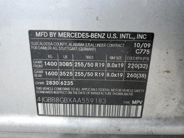 4JGBB8GBXAA559183 | 2010 Mercedes Benz 2010 mercedes-benz ml 350 4matic