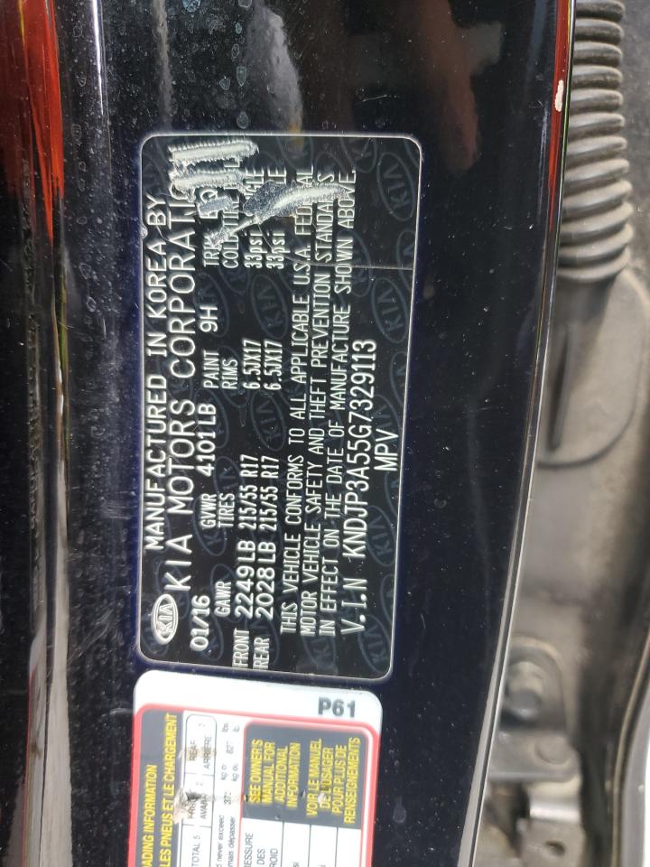 2016 Kia Soul + VIN: KNDJP3A55G7329113 Lot: 61798204