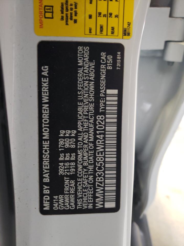 2014 Mini Cooper Countryman VIN: WMWZB3C58EWR41028 Lot: 61510794