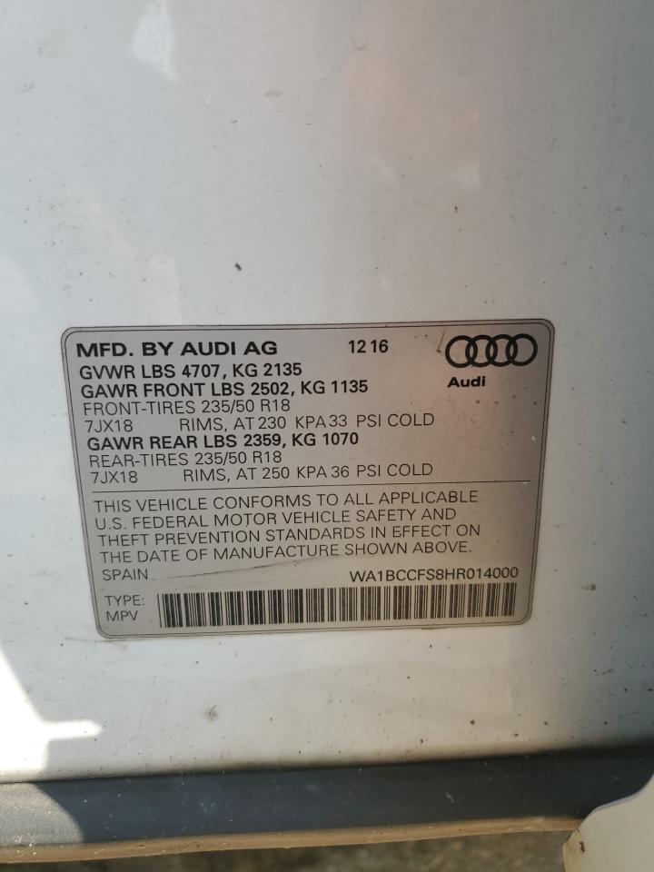 WA1BCCFS8HR014000 2017 Audi Q3 Premium