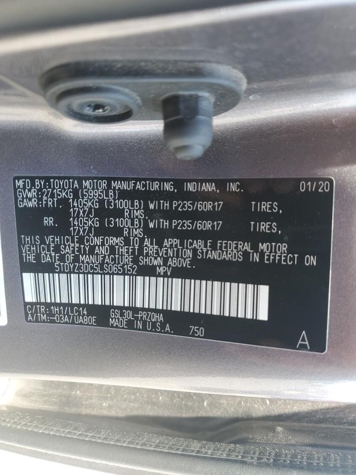 5TDYZ3DC5LS065152 2020 Toyota Sienna Xle