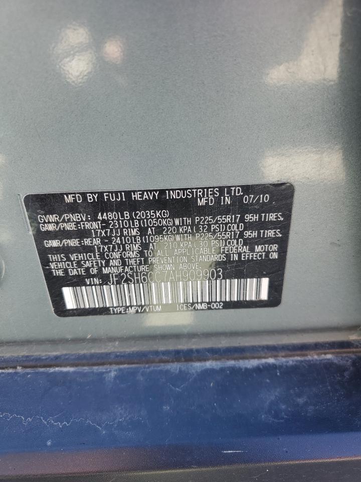 2010 Subaru Forester 2.5X Premium VIN: JF2SH6CC7AH909903 Lot: 61719464