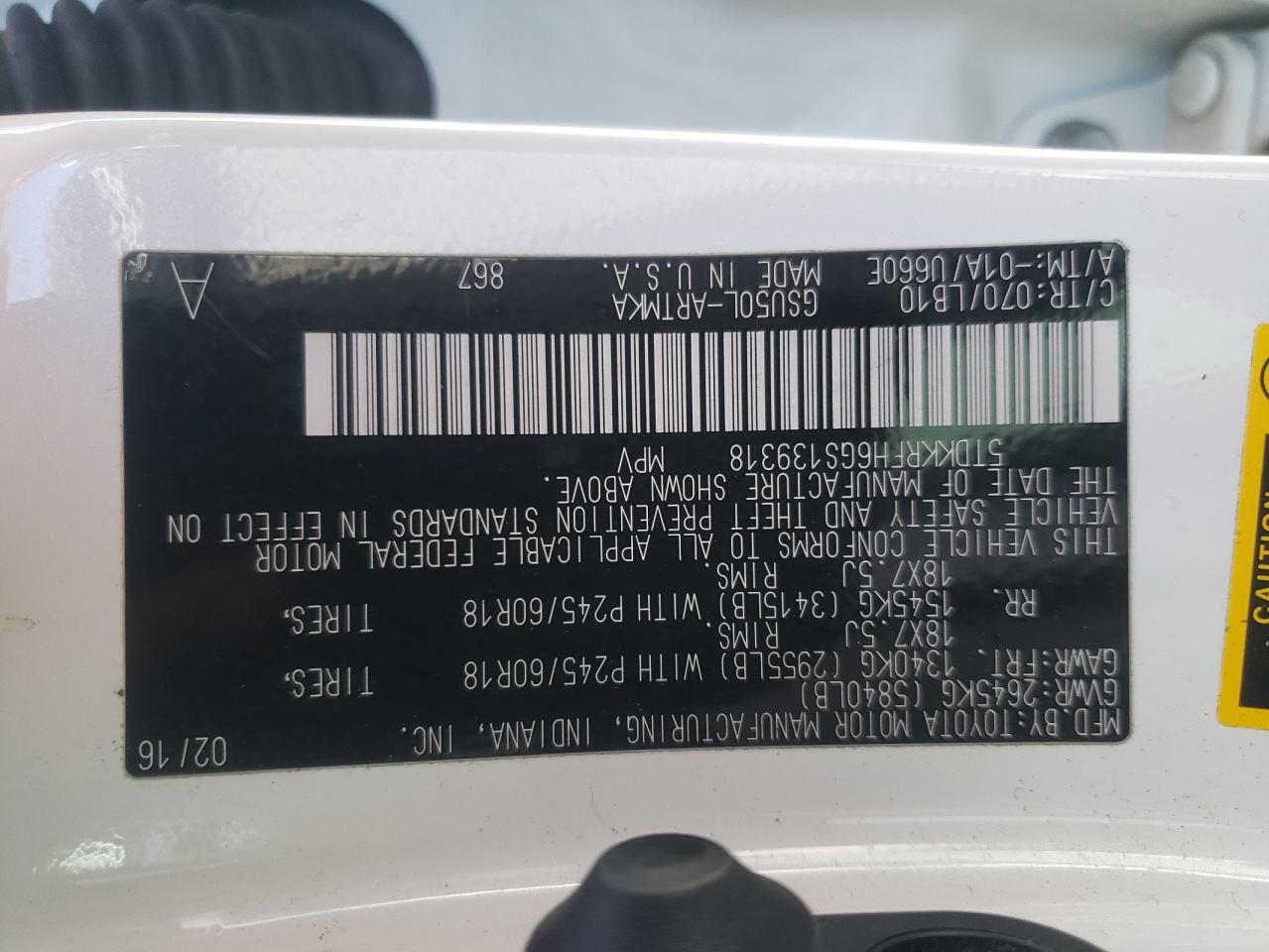 2016 Toyota Highlander Xle VIN: 5TDKKRFH6GS139318 Lot: 63522834