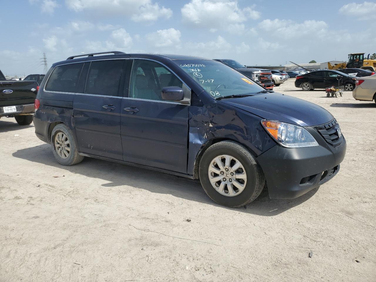 2008 Honda Odyssey Exl VIN: 5FNRL38708B056857 Lot: 65203374