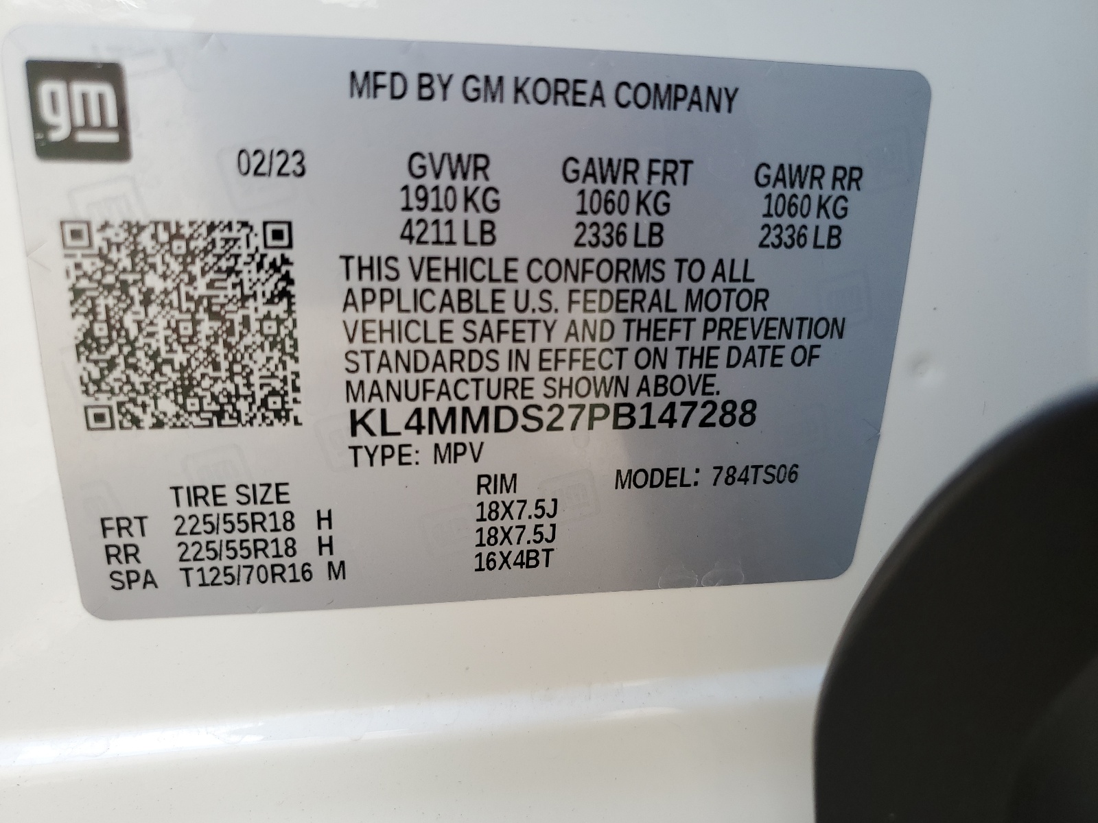 KL4MMDS27PB147288 2023 Buick Encore Gx Select