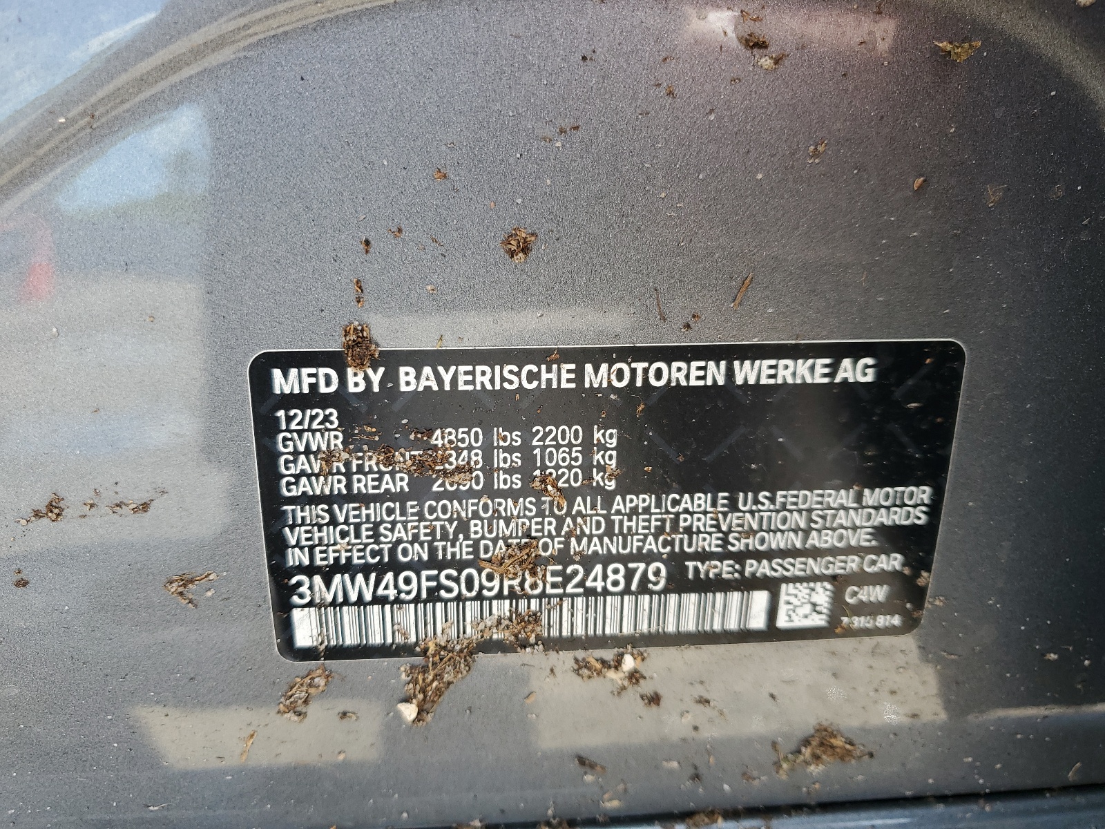 3MW49FS09R8E24879 2024 BMW M340I