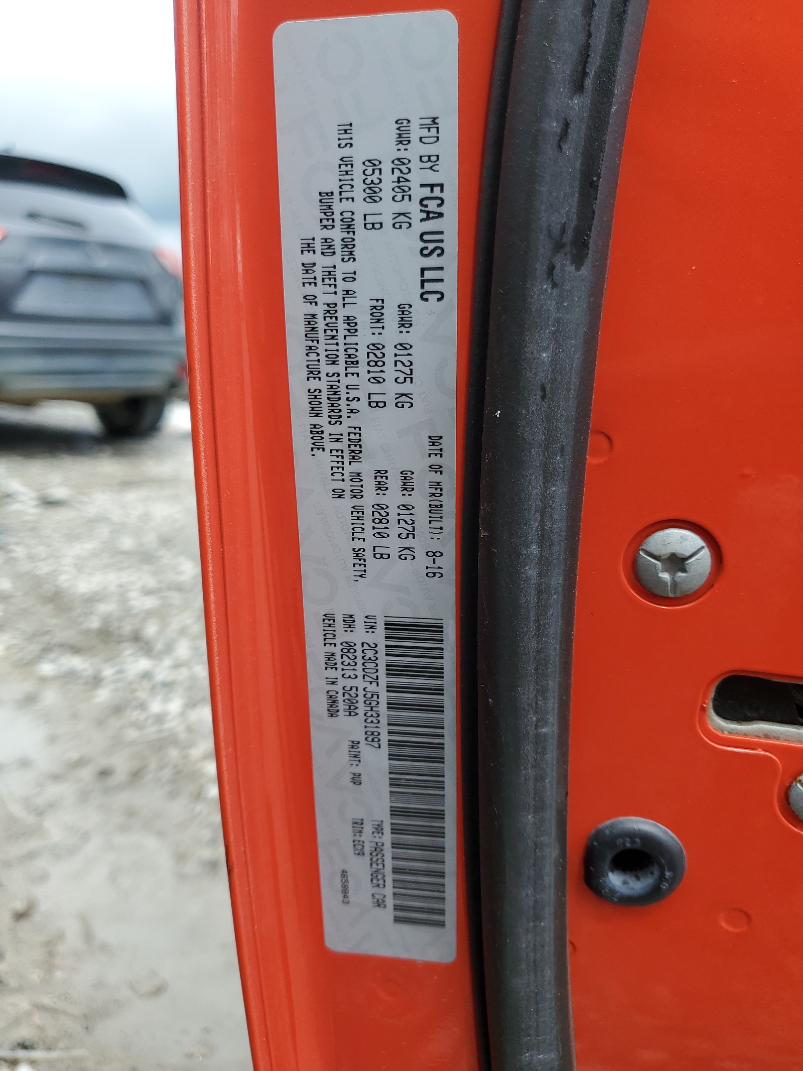 2C3CDZFJ5GH331897 2016 Dodge Challenger R/T Scat Pack