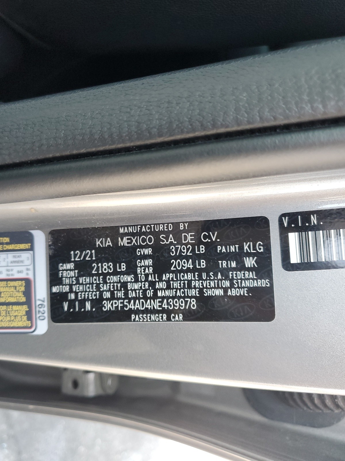 3KPF54AD4NE439978 2022 Kia Forte Gt Line