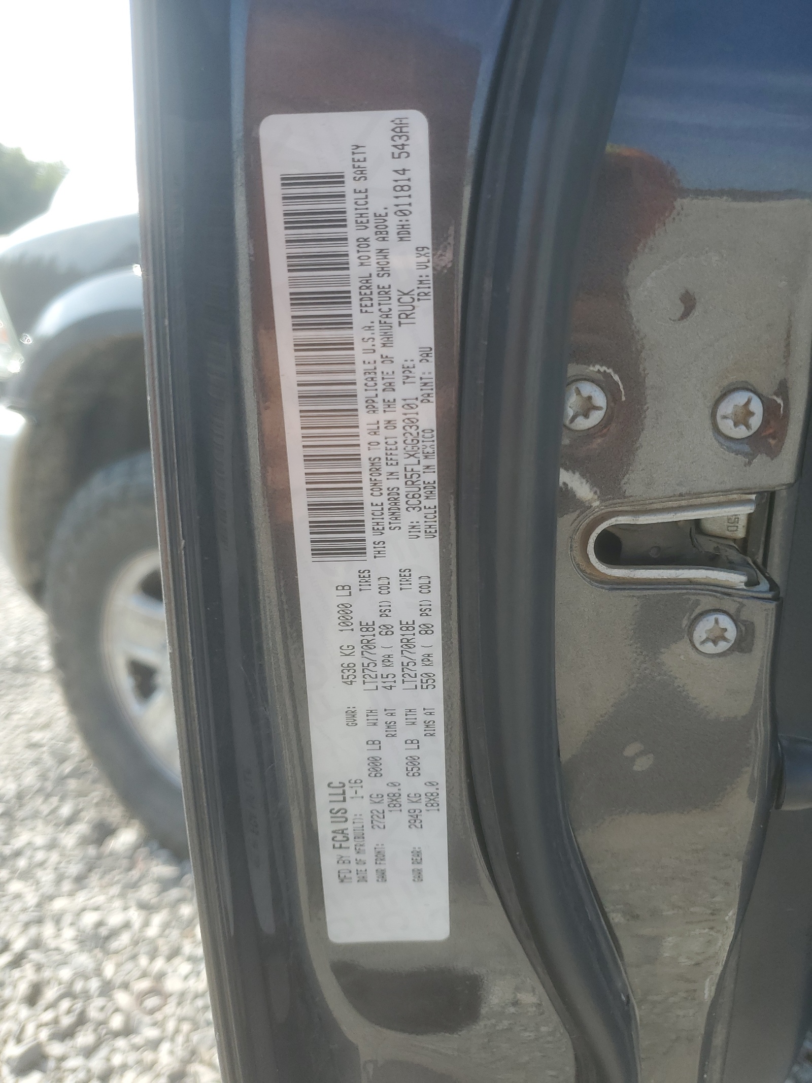 3C6UR5FLXGG230101 2016 Ram 2500 Laramie