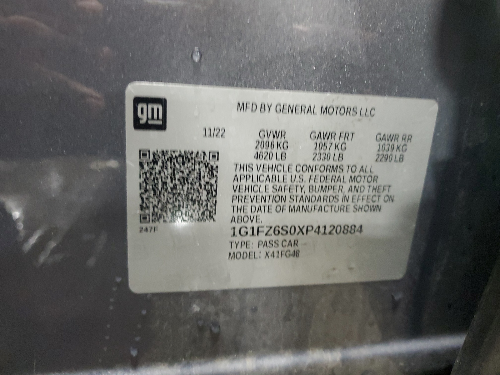 1G1FZ6S0XP4120884 2023 Chevrolet Bolt Euv Premier