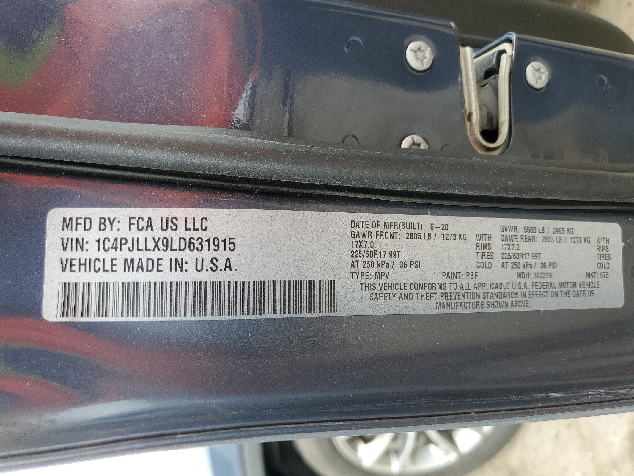 1C4PJLLX9LD631915 2020 Jeep Cherokee Latitude Plus