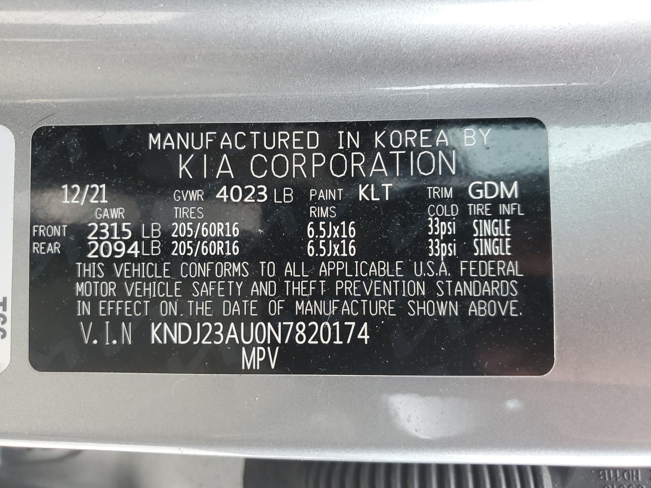 KNDJ23AU0N7820174 2022 Kia Soul Lx