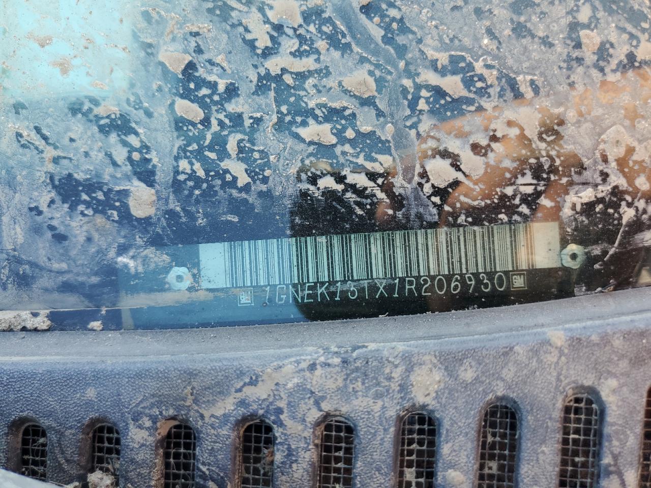 2001 Chevrolet Tahoe K1500 VIN: 1GNEK13TX1R206930 Lot: 64018104