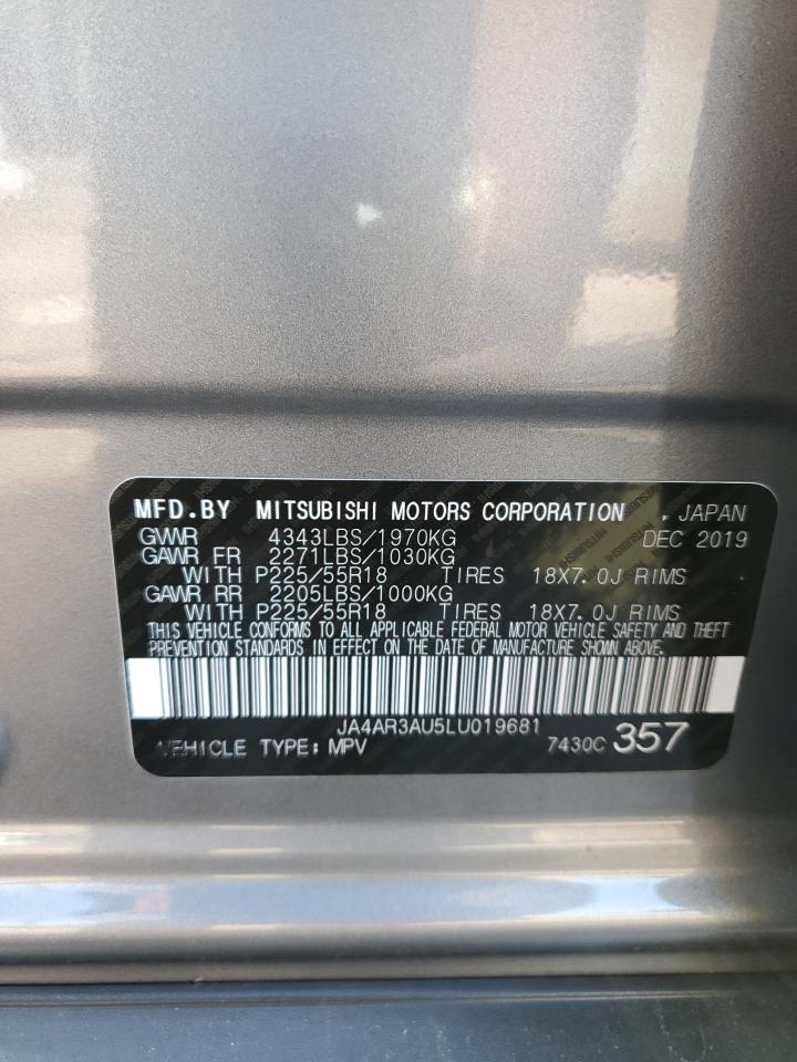 2020 Mitsubishi Outlander Sport Es VIN: JA4AR3AU5LU019681 Lot: 63789414