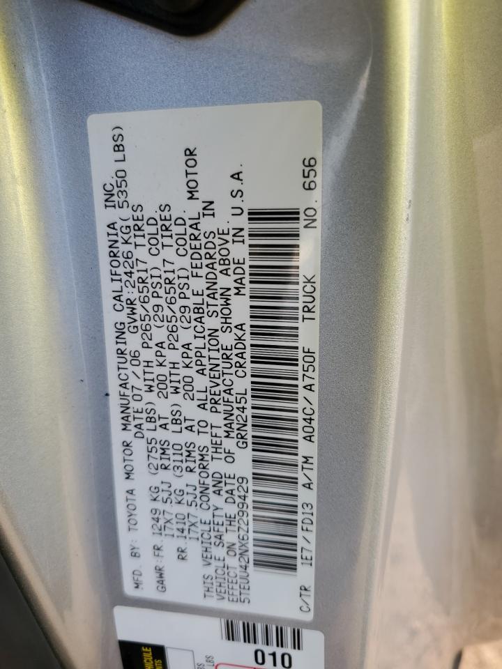 2021 Toyota Tacoma Access Cab VIN: 5TEUU42NX6Z299429 Lot: 64610824