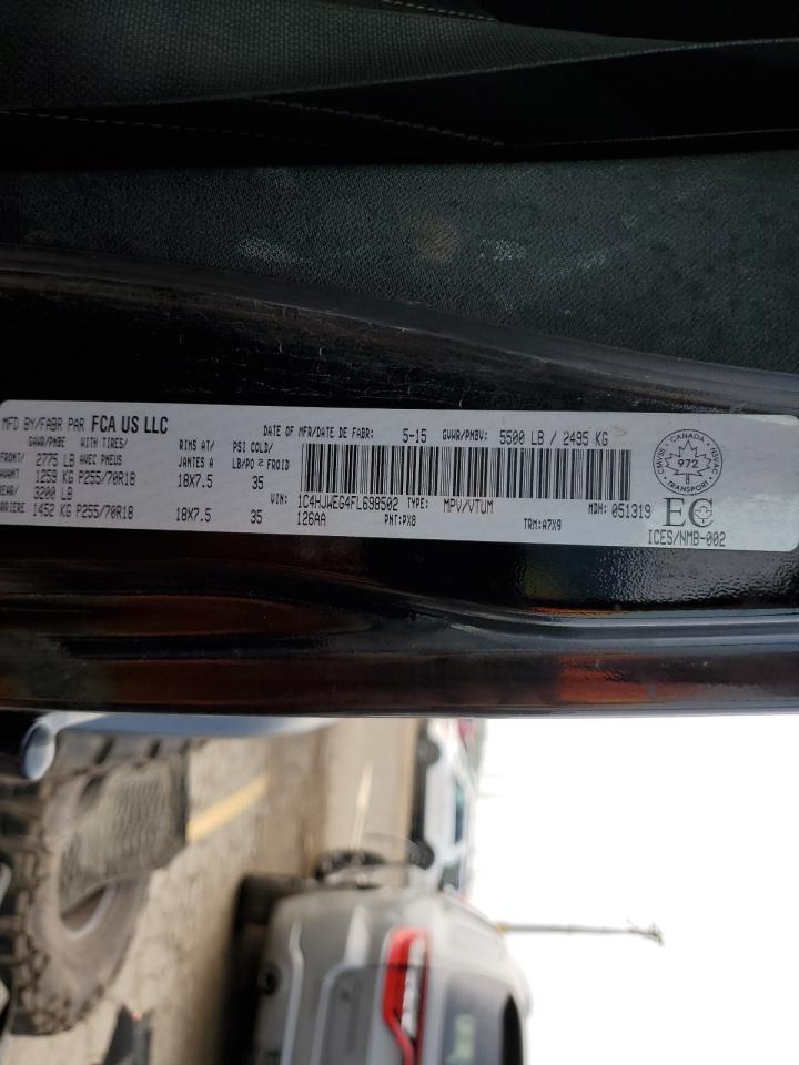 2015 Jeep Wrangler Unlimited Sahara VIN: 1C4HJWEG4FL698502 Lot: 63822464