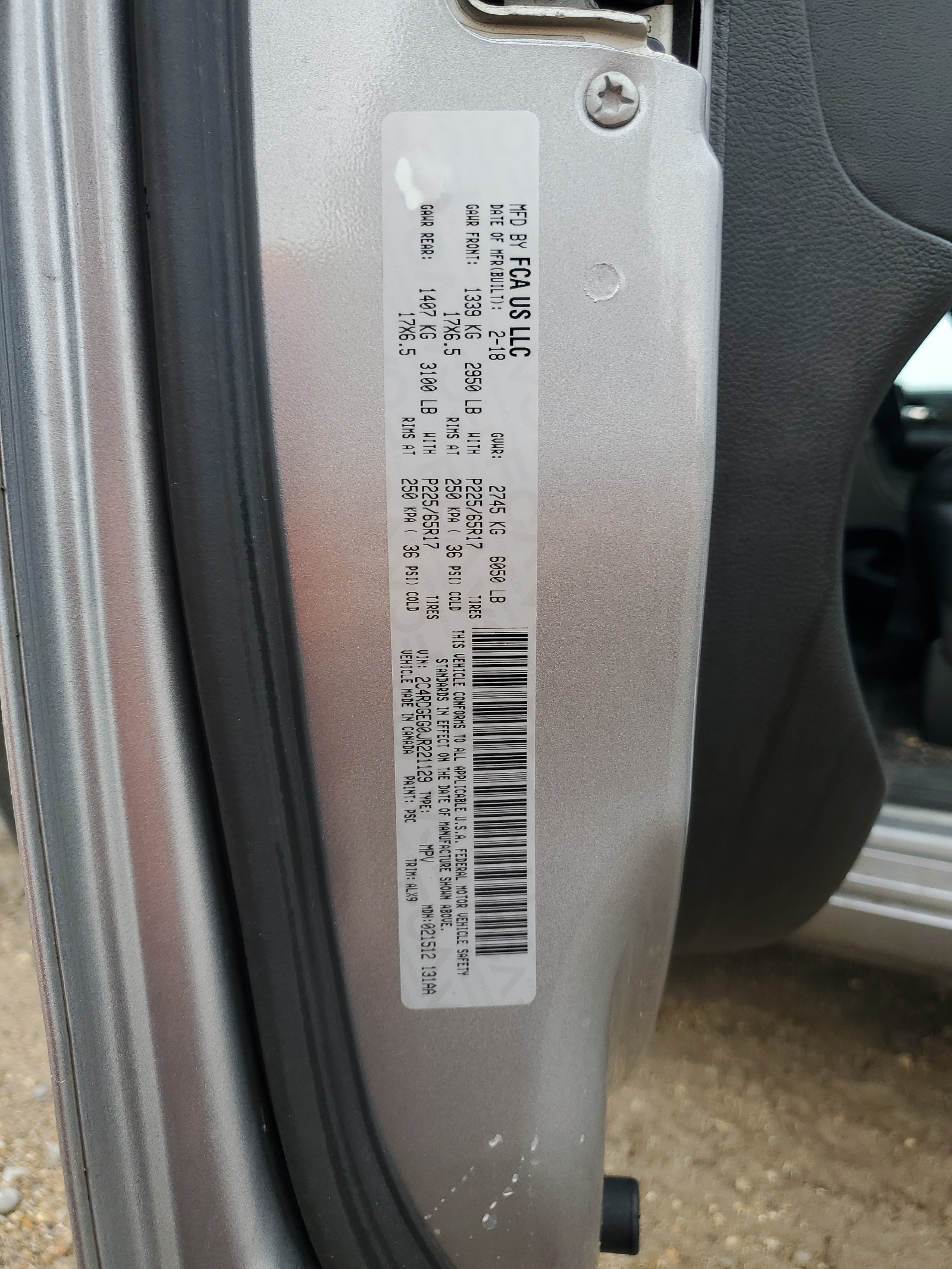 2C4RDGEG0JR221129 2018 Dodge Grand Caravan Gt