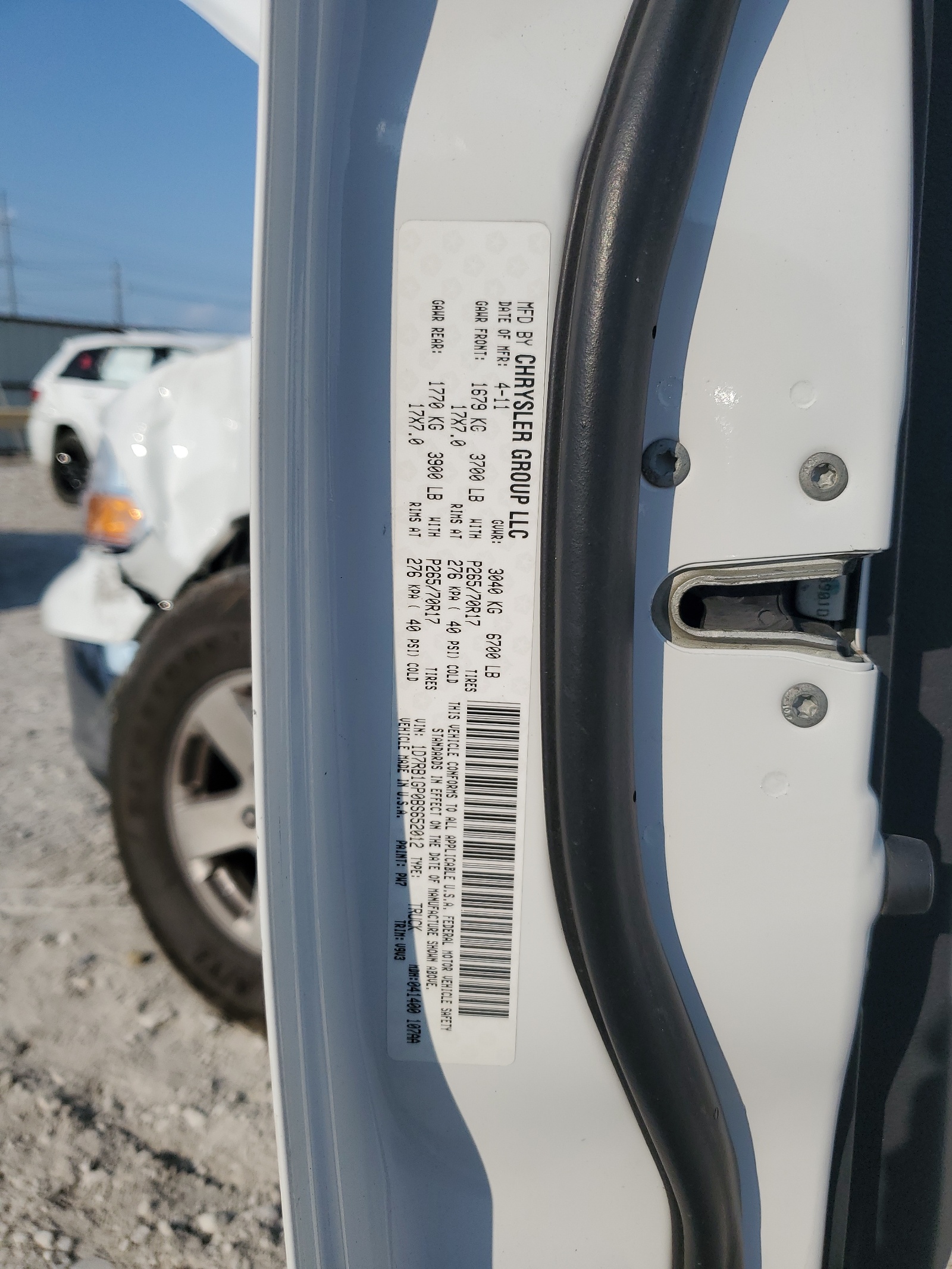 1D7RB1GP0BS652012 2011 Dodge Ram 1500